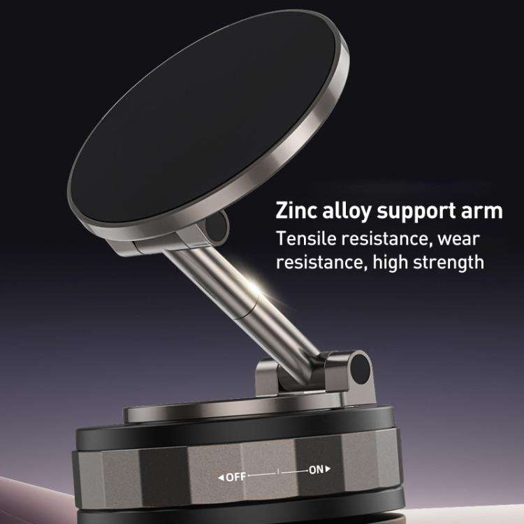 CC-T30-2F Vacuum Adsorption Alloy Magnetic Car Phone Holder(Black)