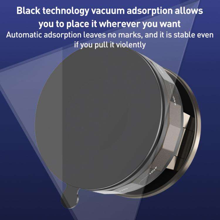 CC-T30-2 Vacuum Adsorption Rotating Magnetic Car Phone Holder(Black)