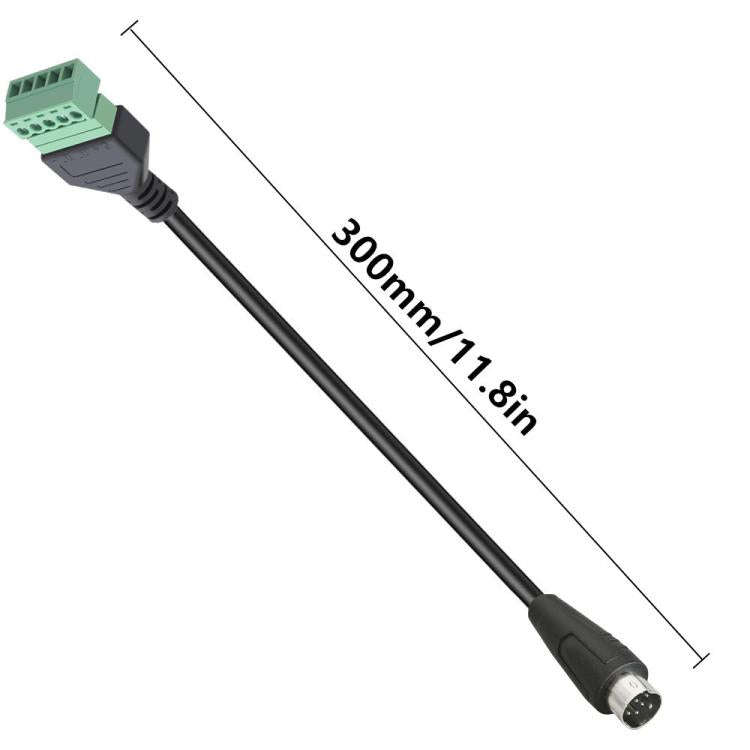 S-Video 8 Pin Male to 5 Pin Female Bolt Screw with Shield Terminals Pluggable Type Adapter Cable,...