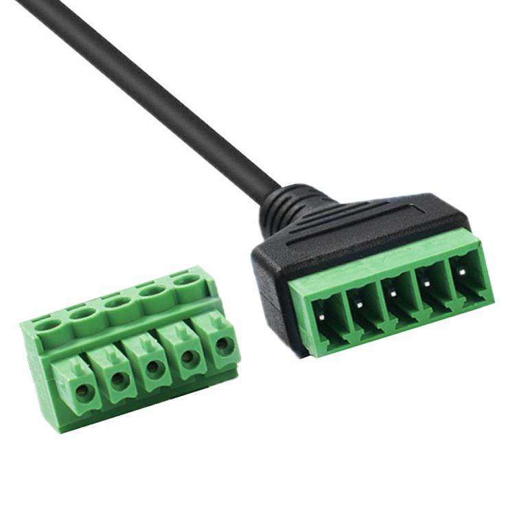S-Video 8 Pin Male to 5 Pin Female Bolt Screw with Shield Terminals Pluggable Type Adapter Cable,...