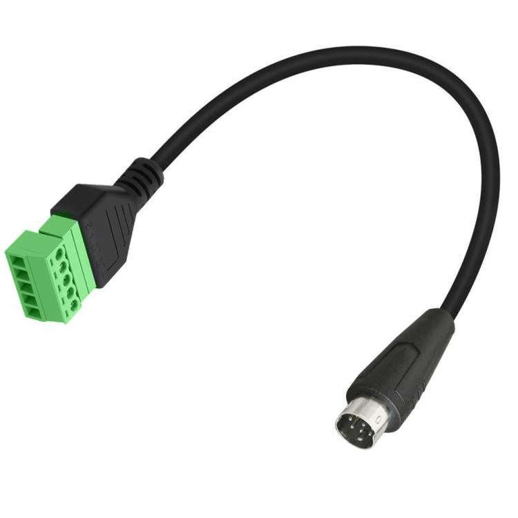 S-Video 8 Pin Male to 5 Pin Female Bolt Screw with Shield Terminals Pluggable Type Adapter Cable,...