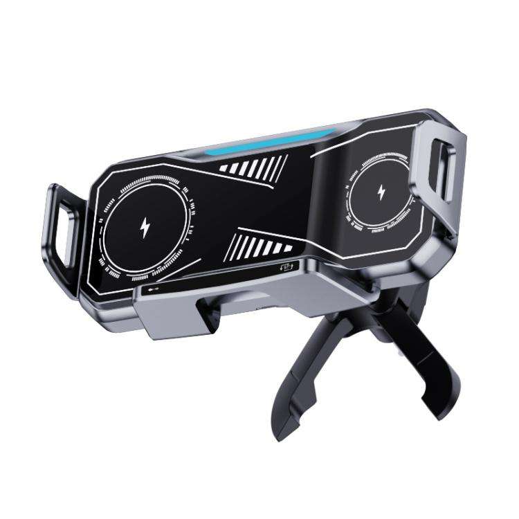A001 15W Wireless Charging Electric Vacuum Adsorption Car Phone Holder(Black)