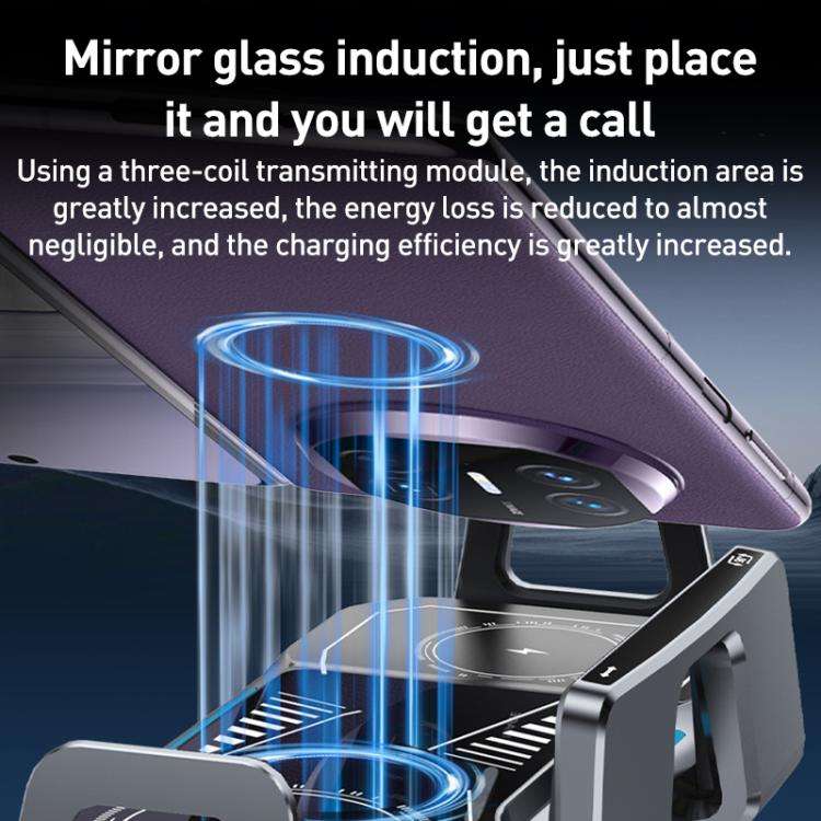 A001 15W Wireless Charging Electric Vacuum Adsorption Car Phone Holder(Black)