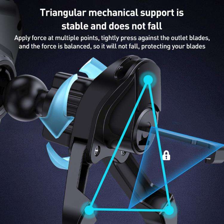 A001 15W Wireless Charging Electric Vacuum Adsorption Car Phone Holder(Black)