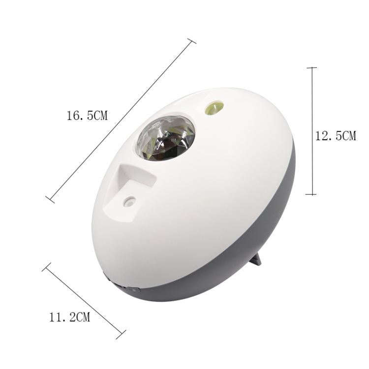 Elliptical Starry Projection Lamp Rechargeable Atmosphere Light, Style:With Remote Control(White ...