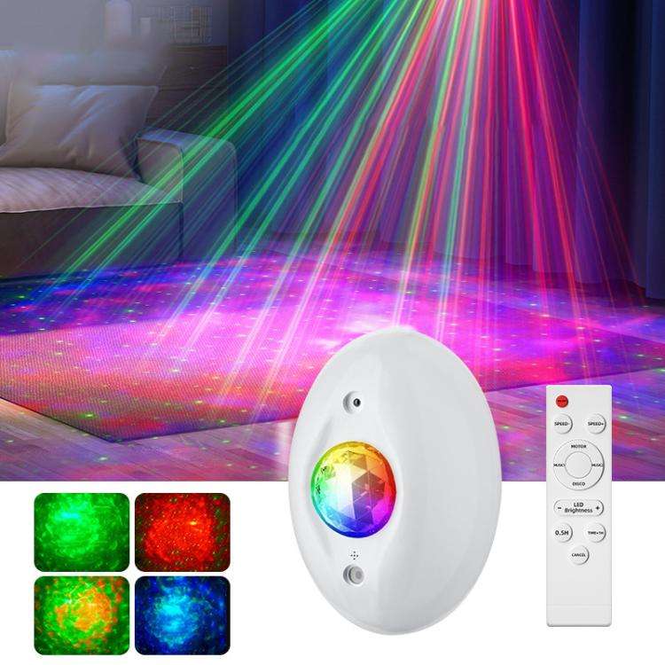 Remote Control Elliptical Starry Projection Lamp Atmosphere Light, Style:Bluetooth Version(White)