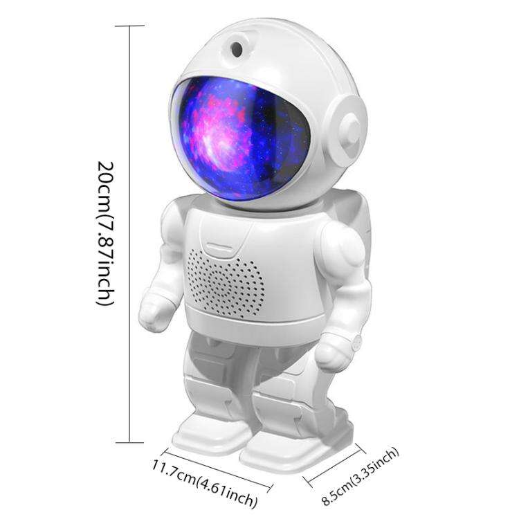 Astronaut Starry Projection Lamp Remote Control Laser Light, Style:Basic Version(White)