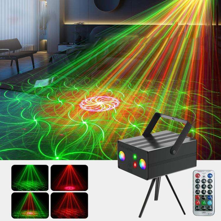 10W Square Laser Light LED Stage Bar KTV Atmosphere Lamp(Black)