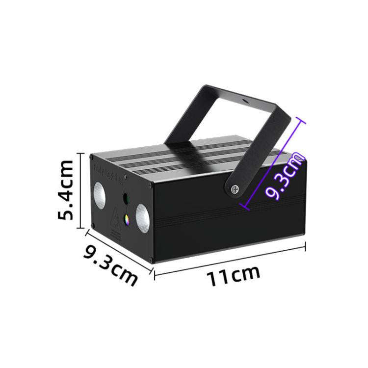 10W Square Laser Light LED Stage Bar KTV Atmosphere Lamp(Black)