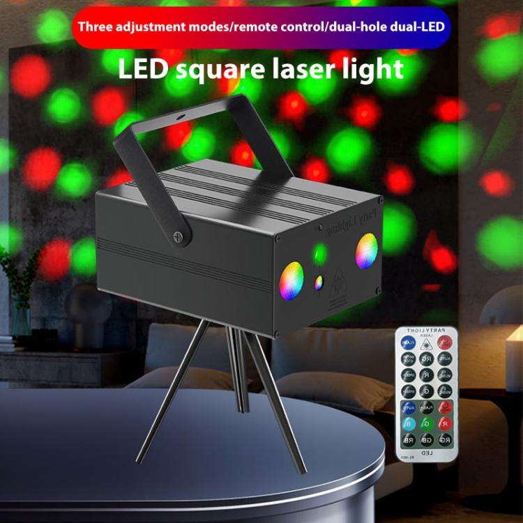 10W Square Laser Light LED Stage Bar KTV Atmosphere Lamp(Black)