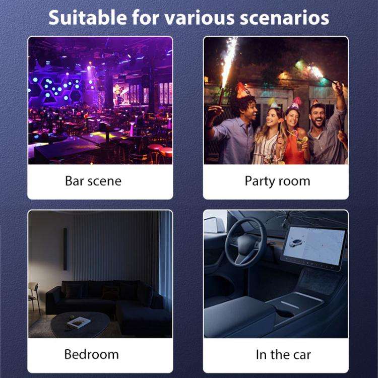 10W Square Laser Light LED Stage Bar KTV Atmosphere Lamp(Black)