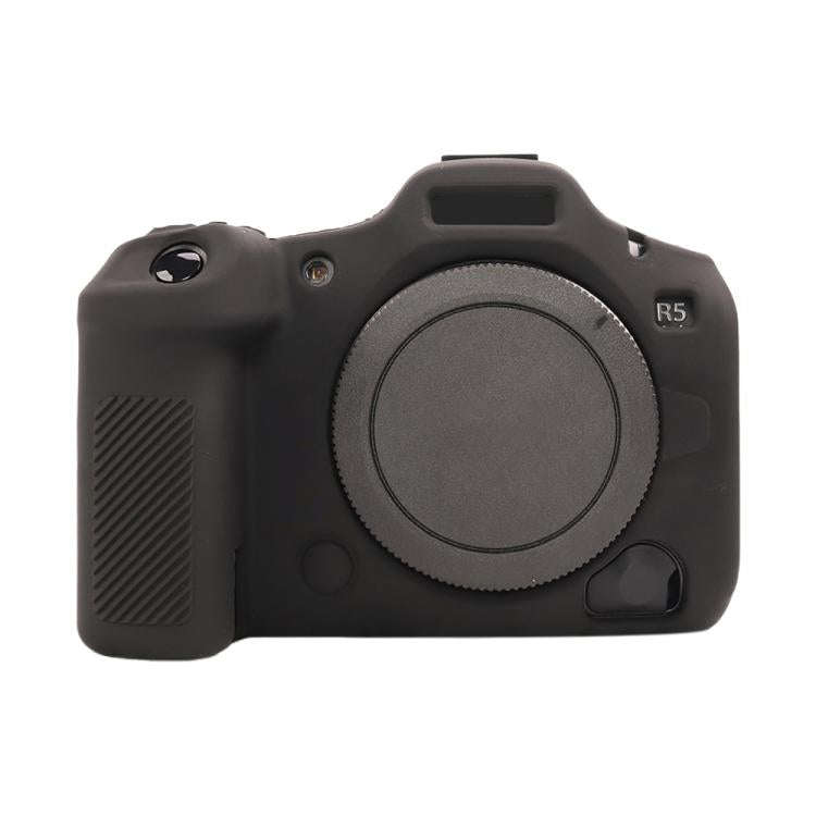 For Canon EOS R5 Mark II / R5II Glossy Soft Silicone Protective Case(Black)