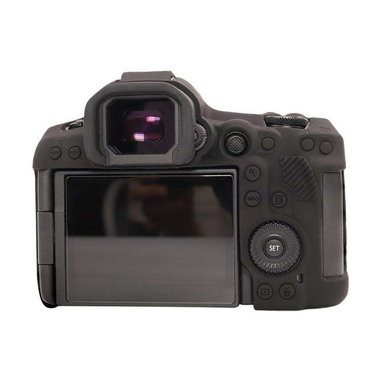 For Canon EOS R5 Mark II / R5II Glossy Soft Silicone Protective Case(Black)