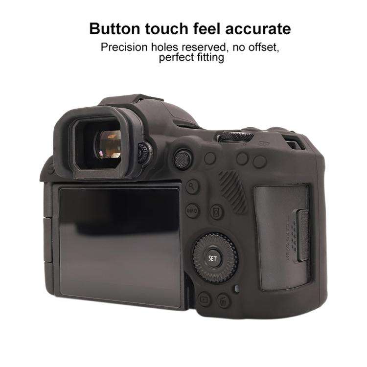 For Canon EOS R5 Mark II / R5II Glossy Soft Silicone Protective Case(Black)