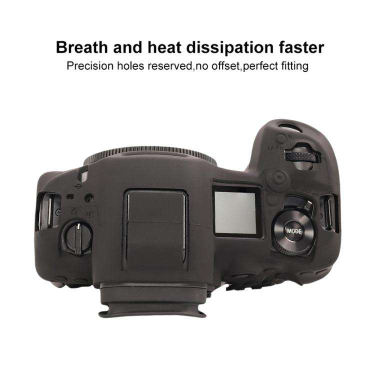 For Canon EOS R5 Mark II / R5II Glossy Soft Silicone Protective Case(Black)