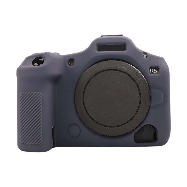 For Canon EOS R5 Mark II / R5II Glossy Soft Silicone Protective Case(Blue)