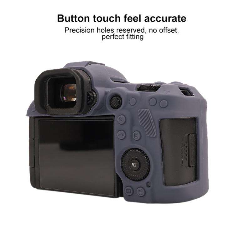 For Canon EOS R5 Mark II / R5II Glossy Soft Silicone Protective Case(Blue)