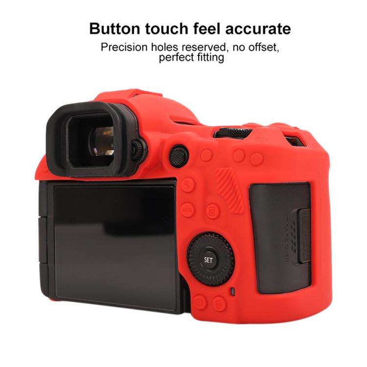 For Canon EOS R5 Mark II / R5II Glossy Soft Silicone Protective Case(Red)