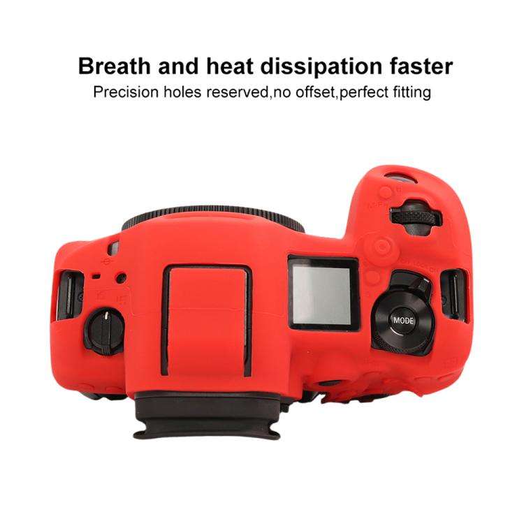 For Canon EOS R5 Mark II / R5II Glossy Soft Silicone Protective Case(Red)