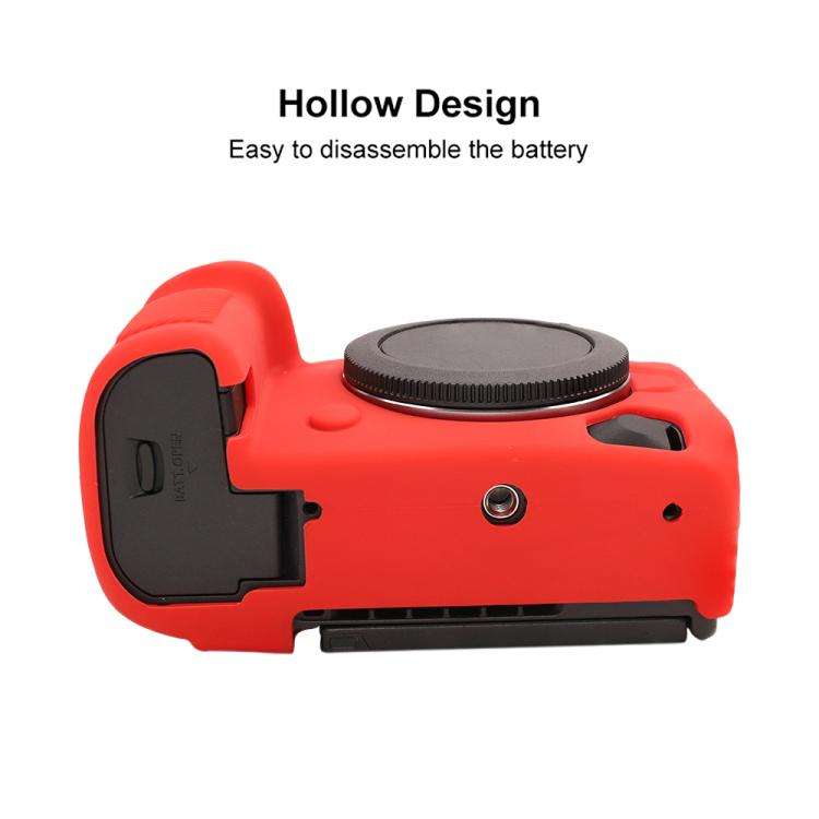 For Canon EOS R5 Mark II / R5II Glossy Soft Silicone Protective Case(Red)
