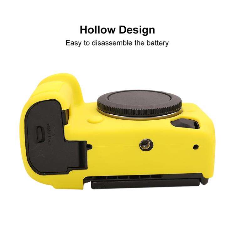 For Canon EOS R5 Mark II / R5II Glossy Soft Silicone Protective Case(Yellow)