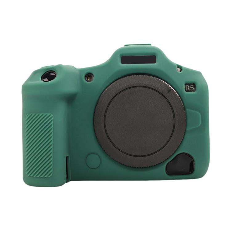 For Canon EOS R5 Mark II / R5II Glossy Soft Silicone Protective Case(Green)