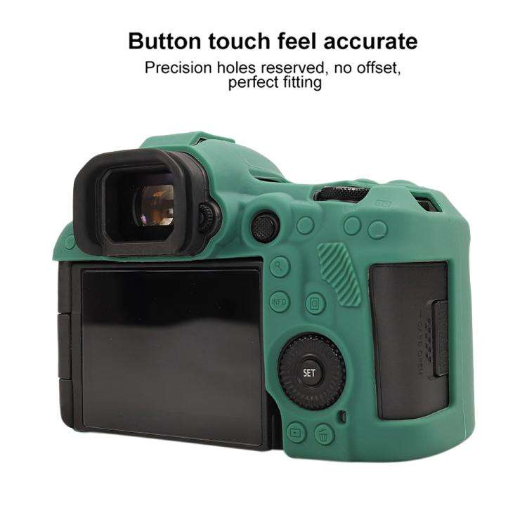 For Canon EOS R5 Mark II / R5II Glossy Soft Silicone Protective Case(Green)