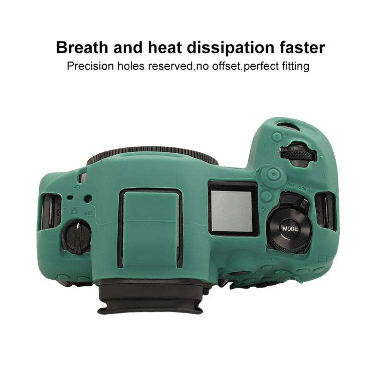 For Canon EOS R5 Mark II / R5II Glossy Soft Silicone Protective Case(Green)