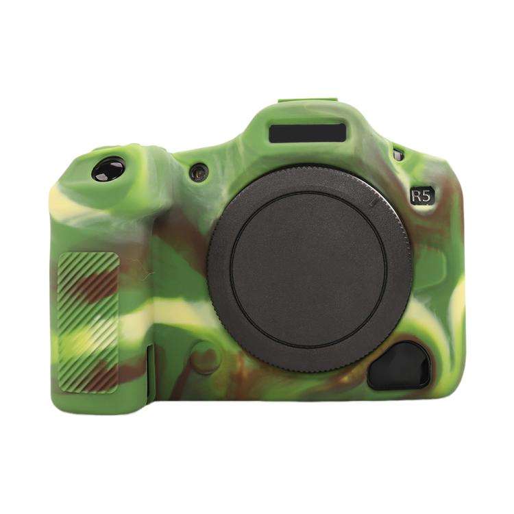 For Canon EOS R5 Mark II / R5II Glossy Soft Silicone Protective Case(Camouflage)