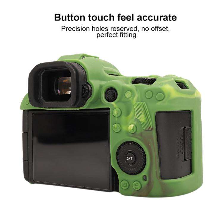 For Canon EOS R5 Mark II / R5II Glossy Soft Silicone Protective Case(Camouflage)