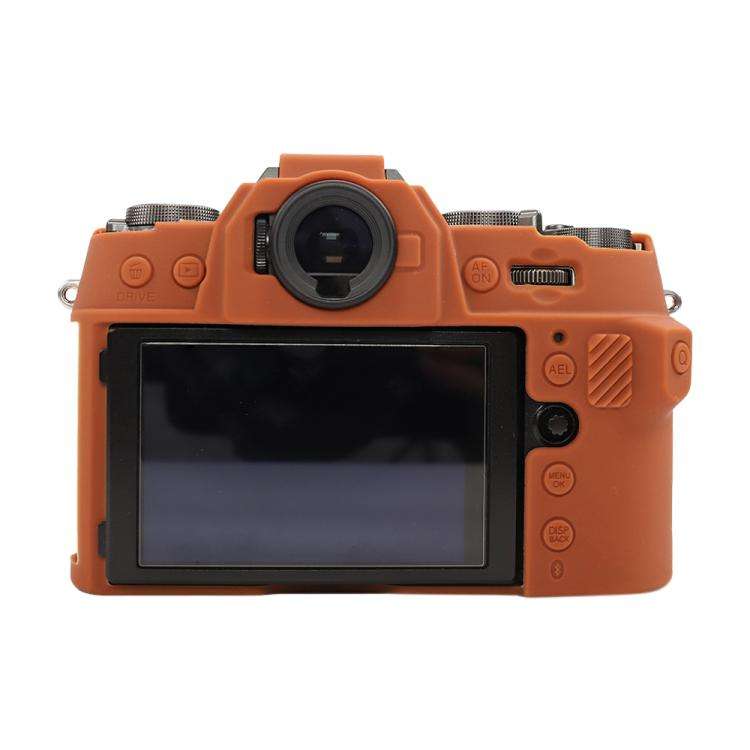 For FUJIFILM X-T50 Glossy Soft Silicone Protective Case(Orange)