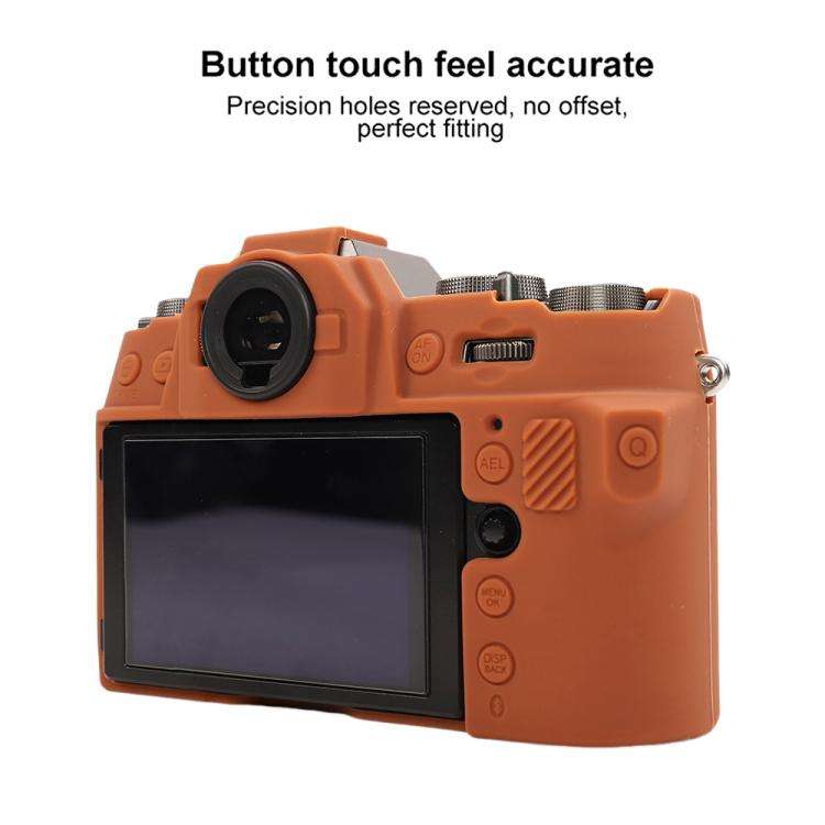 For FUJIFILM X-T50 Glossy Soft Silicone Protective Case(Orange)