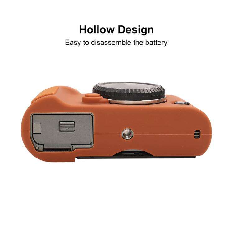 For FUJIFILM X-T50 Glossy Soft Silicone Protective Case(Orange)