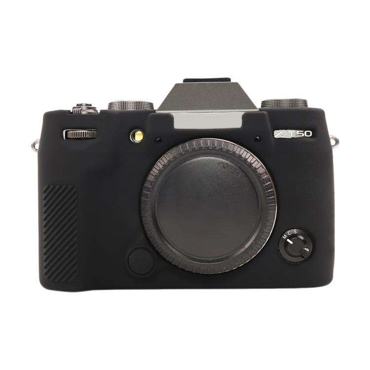 For FUJIFILM X-T50 Glossy Soft Silicone Protective Case(Black)
