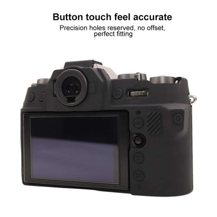 For FUJIFILM X-T50 Glossy Soft Silicone Protective Case(Black)