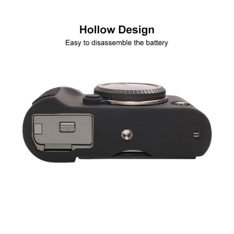 For FUJIFILM X-T50 Glossy Soft Silicone Protective Case(Black)