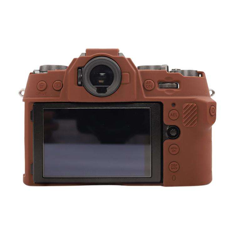 For FUJIFILM X-T50 Glossy Soft Silicone Protective Case(Coffee)