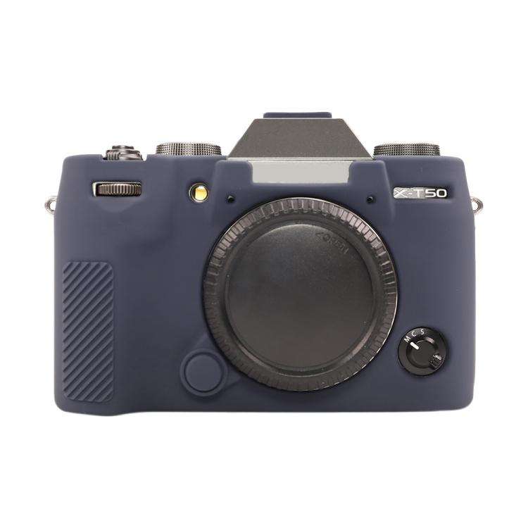 For FUJIFILM X-T50 Glossy Soft Silicone Protective Case(Blue)