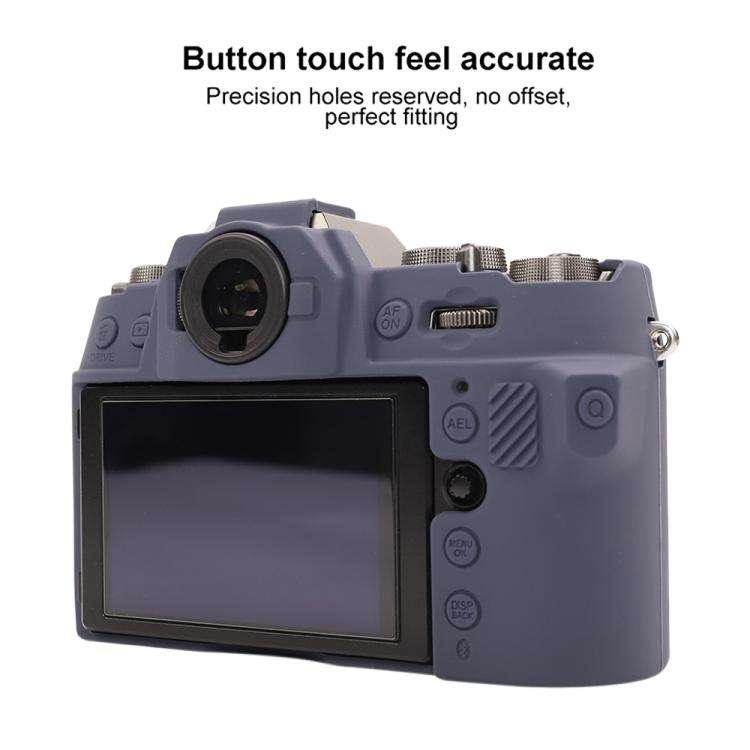 For FUJIFILM X-T50 Glossy Soft Silicone Protective Case(Blue)