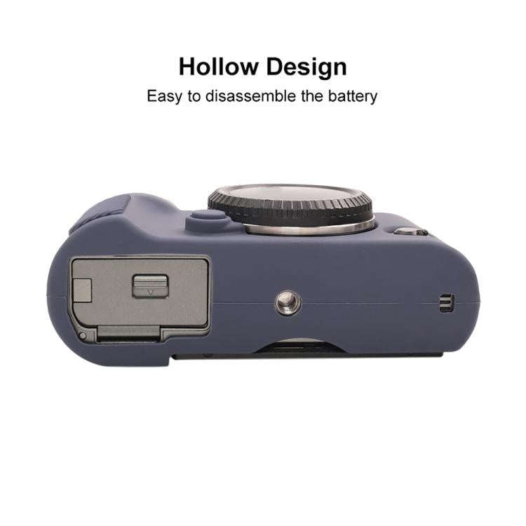 For FUJIFILM X-T50 Glossy Soft Silicone Protective Case(Blue)