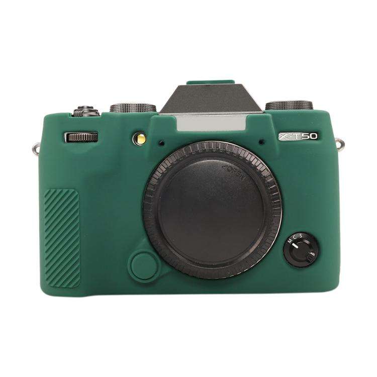 For FUJIFILM X-T50 Glossy Soft Silicone Protective Case(Green)