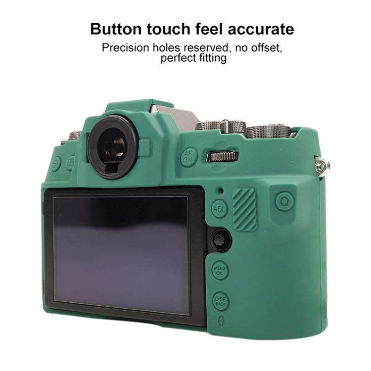 For FUJIFILM X-T50 Glossy Soft Silicone Protective Case(Green)