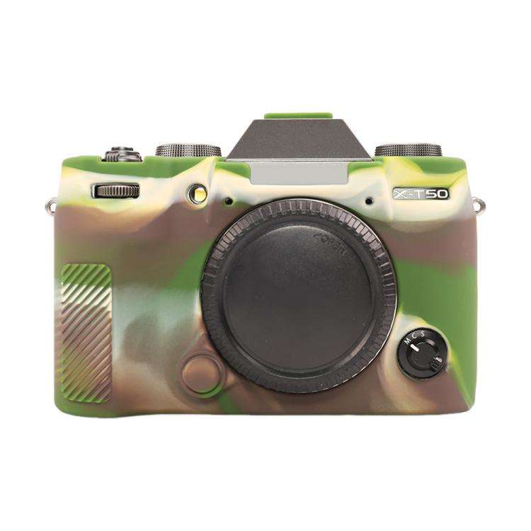 For FUJIFILM X-T50 Glossy Soft Silicone Protective Case(Camouflage)
