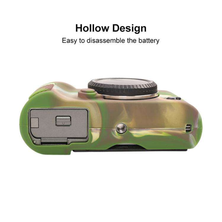 For FUJIFILM X-T50 Glossy Soft Silicone Protective Case(Camouflage)