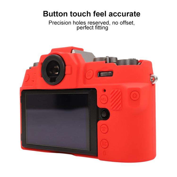 For FUJIFILM X-T50 Glossy Soft Silicone Protective Case(Red)