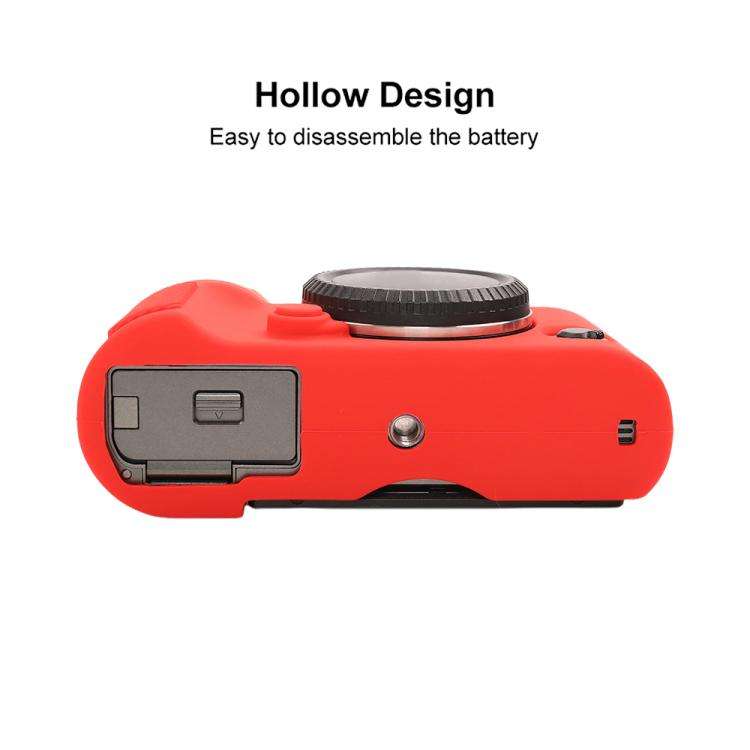 For FUJIFILM X-T50 Glossy Soft Silicone Protective Case(Red)