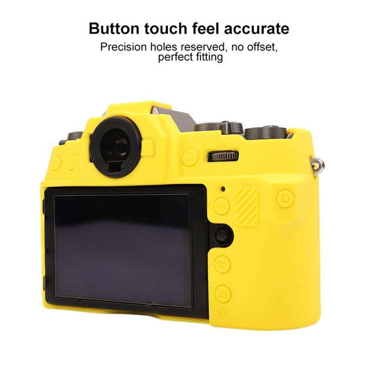 For FUJIFILM X-T50 Glossy Soft Silicone Protective Case(Yellow)