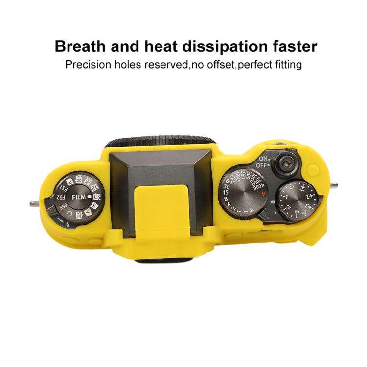 For FUJIFILM X-T50 Glossy Soft Silicone Protective Case(Yellow)