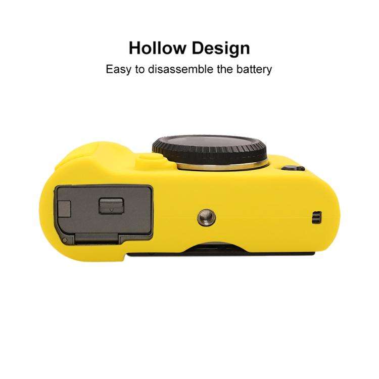 For FUJIFILM X-T50 Glossy Soft Silicone Protective Case(Yellow)