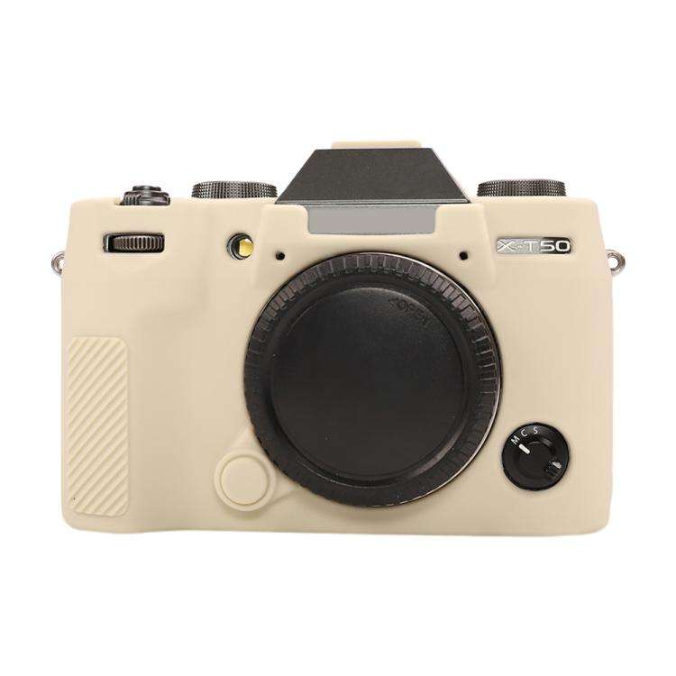 For FUJIFILM X-T50 Glossy Soft Silicone Protective Case(White)